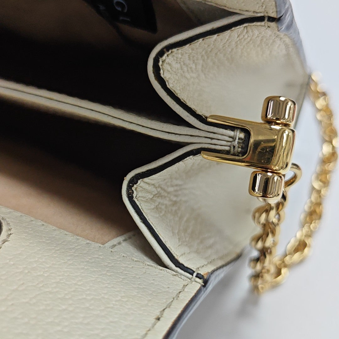 Ophidia Small Calfskin White
