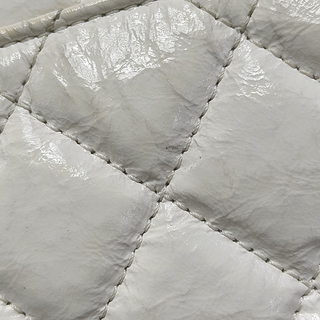 23C HOBO Small Quilted Calfskin White