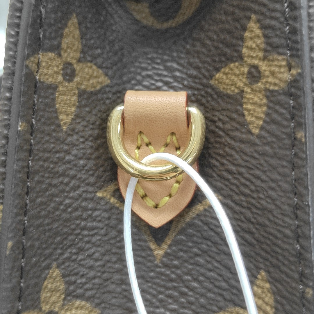 Lily Monogram Coated Canvas Brown