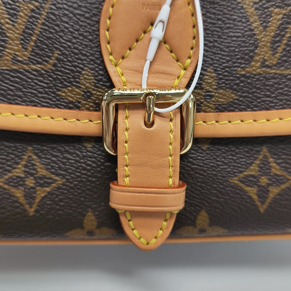 DIANE Nano Monogram Coated Canvas Brown