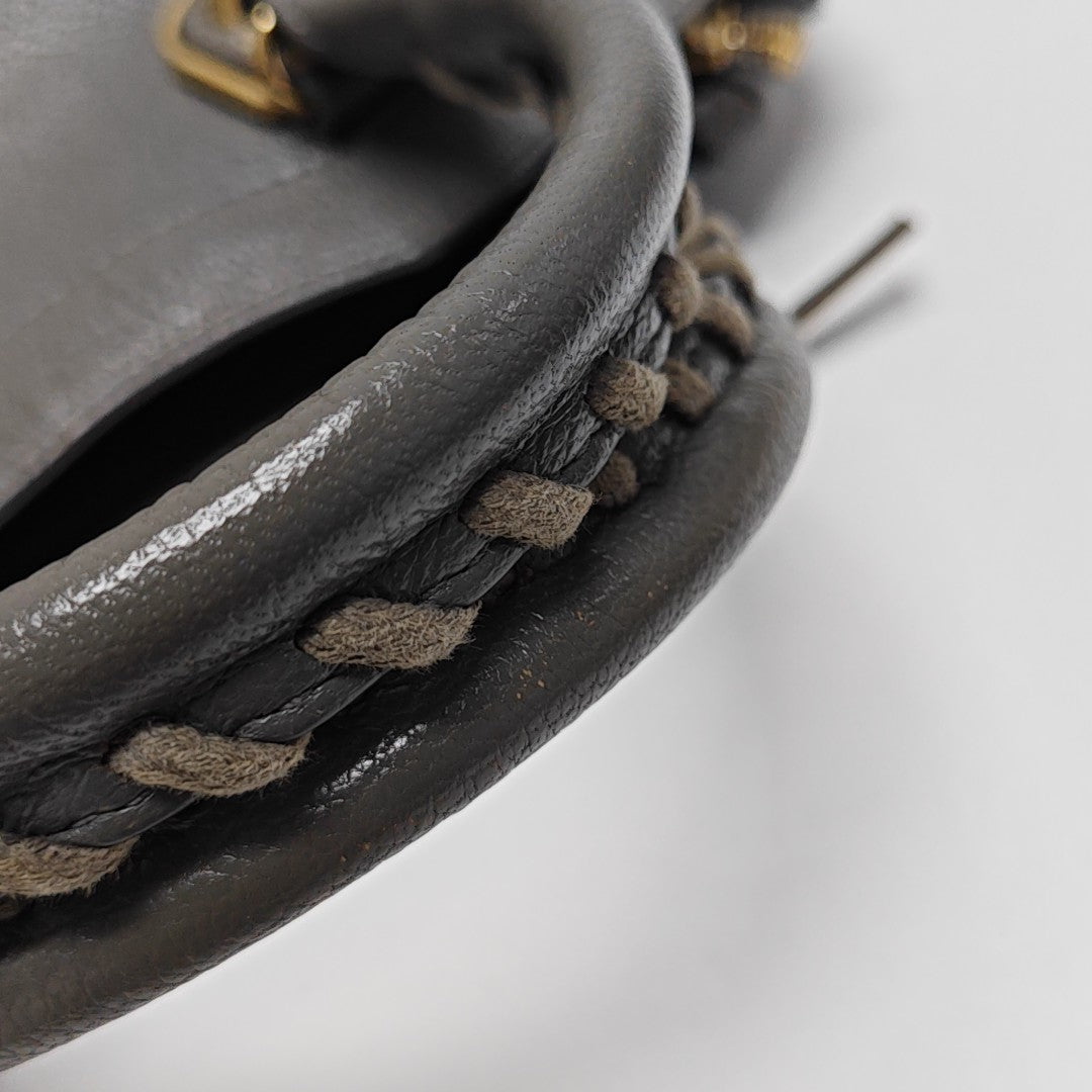 Classic Metallic Edge City Mini Lambskin Gray