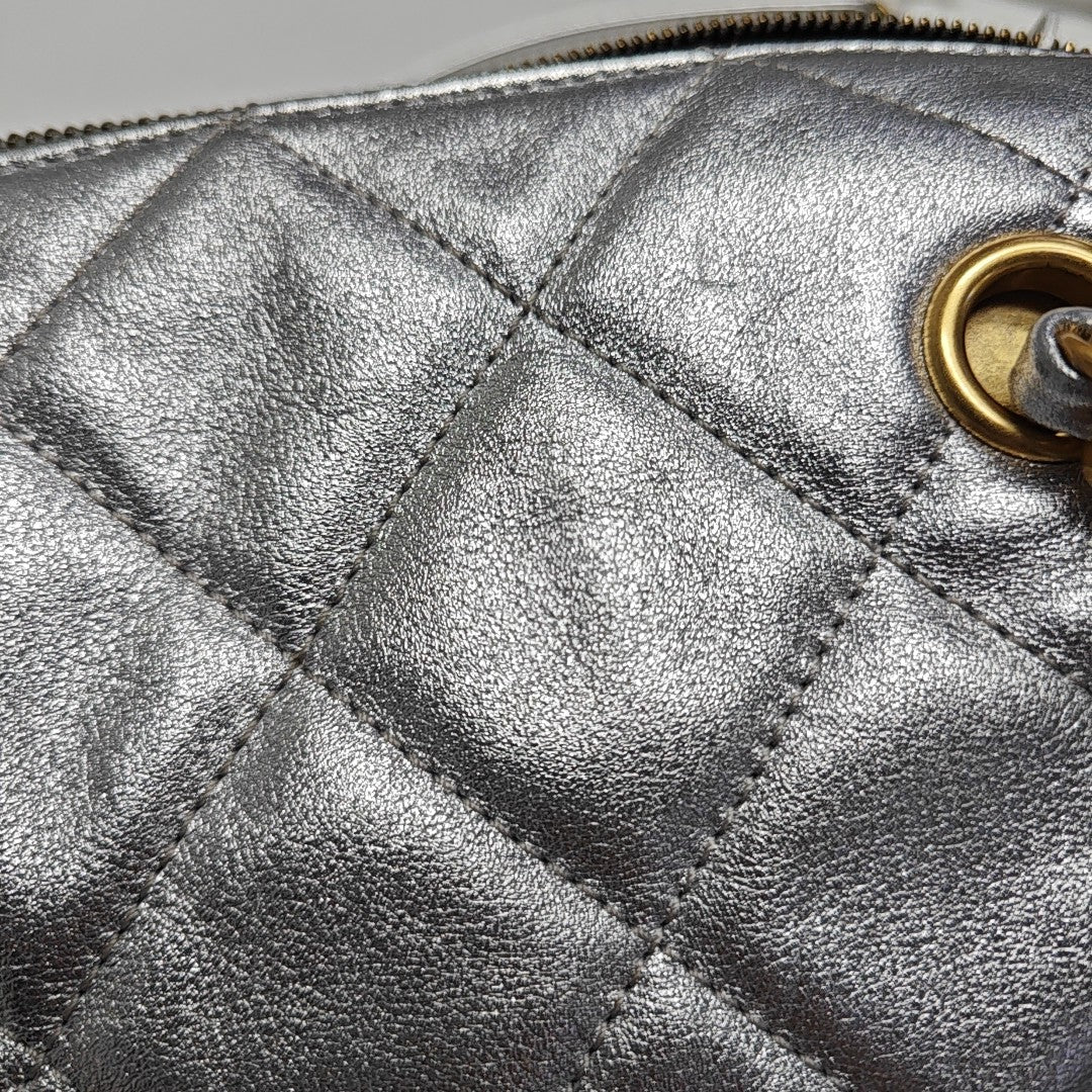 Quilted Calfskin Silver