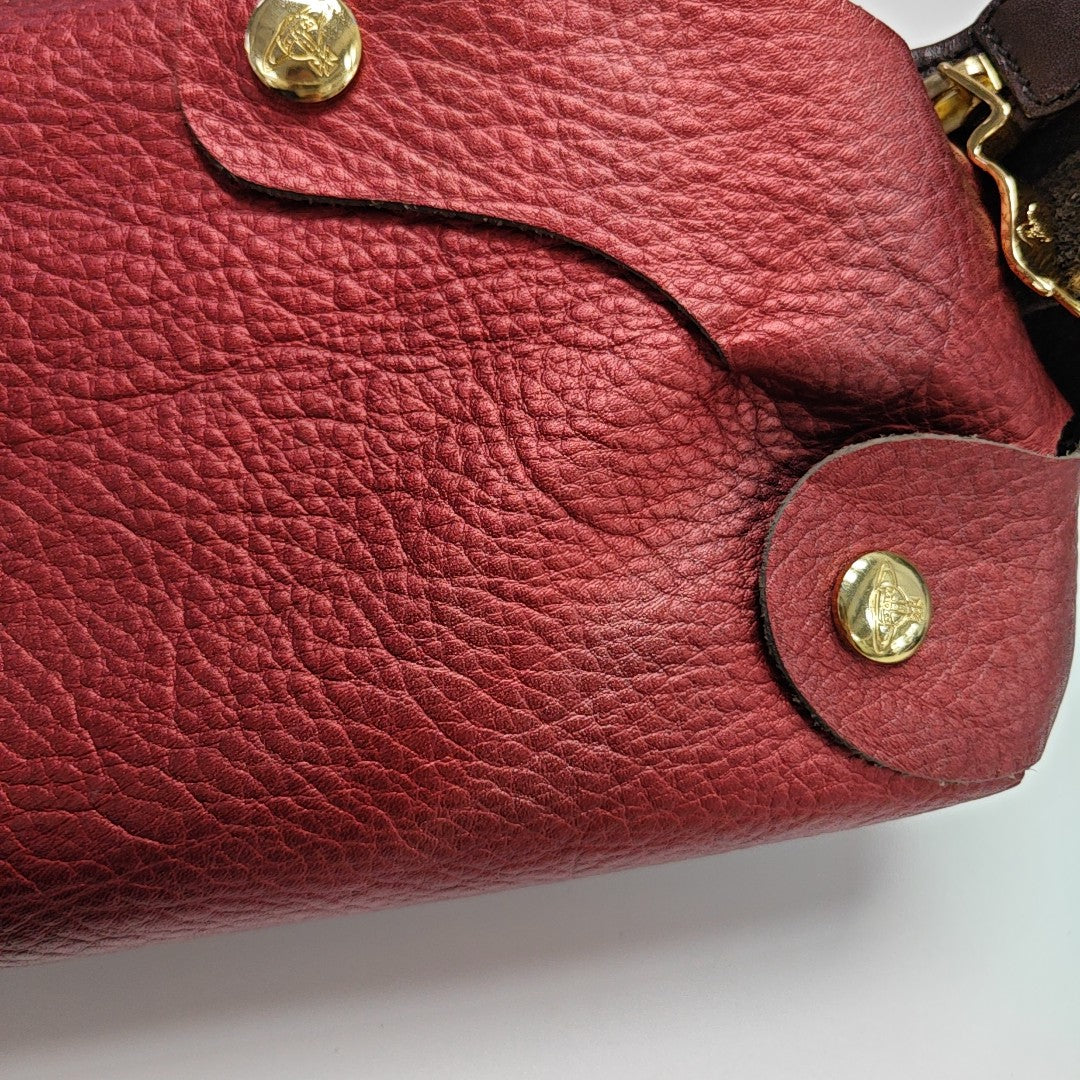 Leather Clutch Red