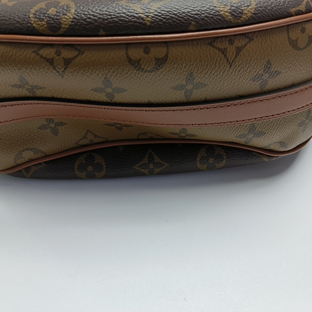 LOOP HOBO Monogram Coated Canvas Brown
