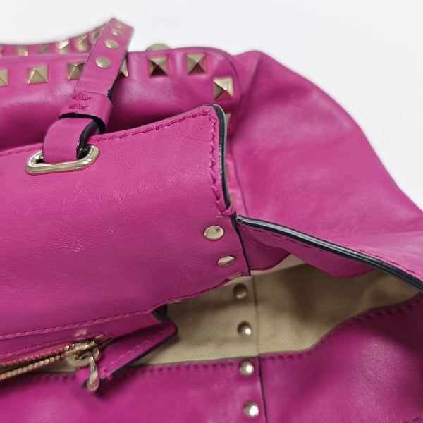 Rockstud Calfskin Purple