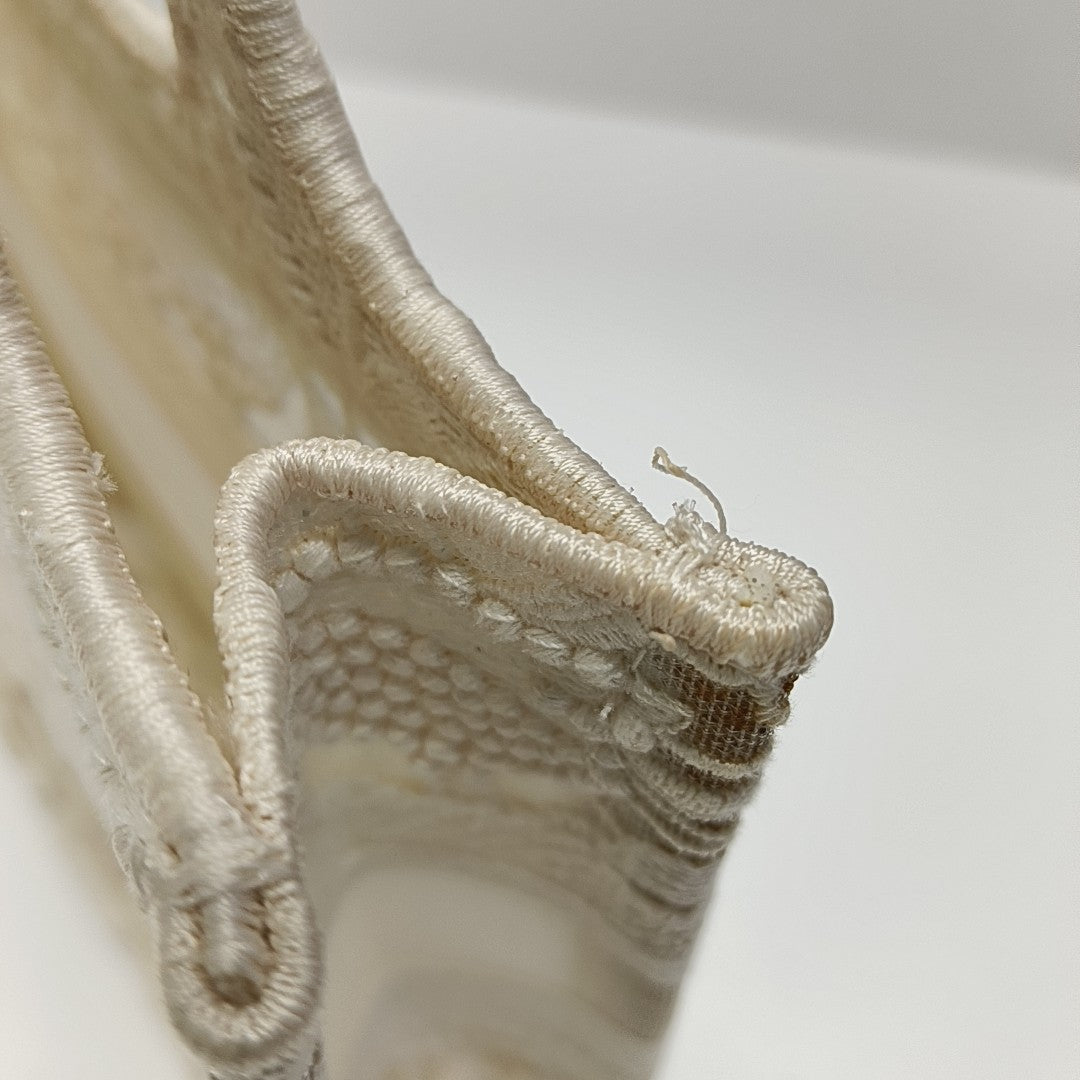 Bolso de mano mini de lona blanco