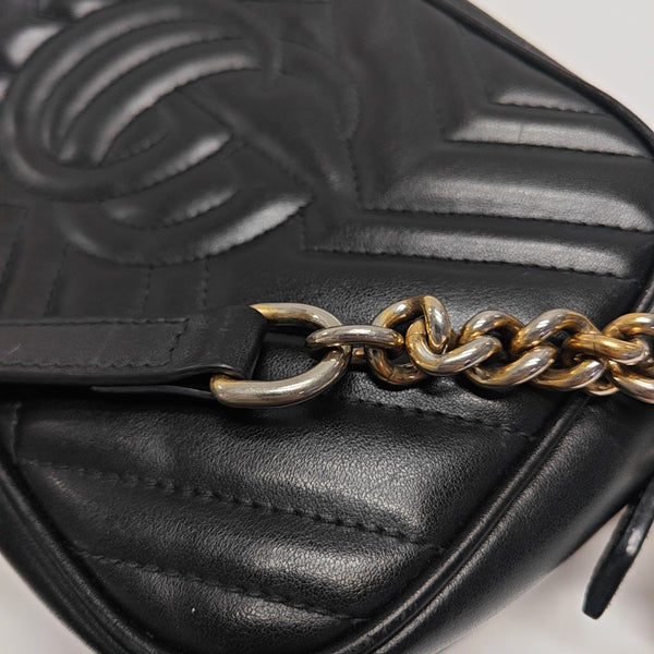 GG Marmont Small Quilted Calfskin Black