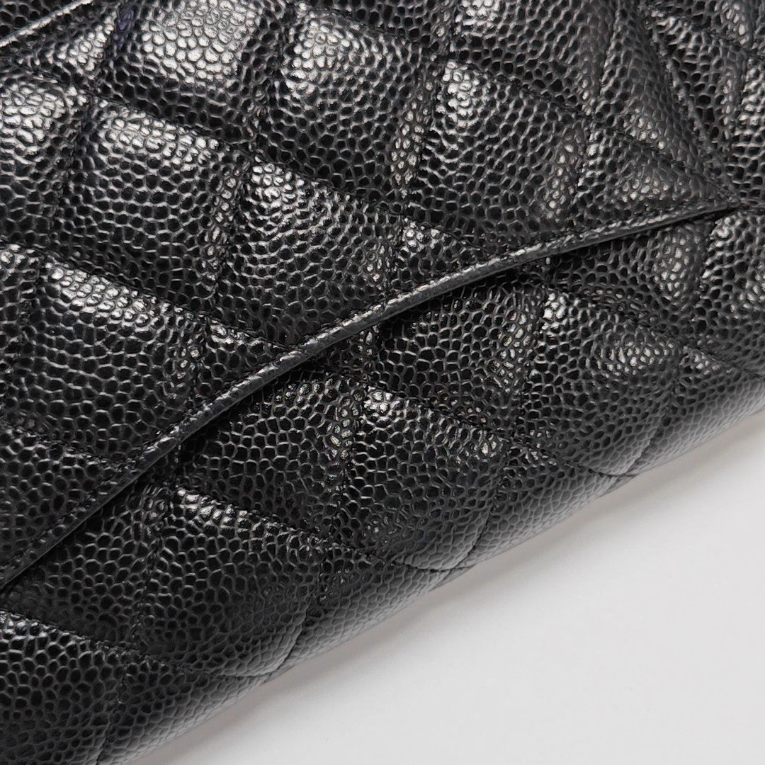 WOC Quilted Grained Calfskin Black