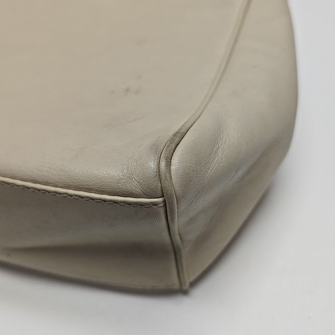 Calfskin Shoulder Bag Beige