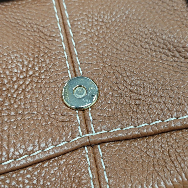 Calfskin Top Handle Bag Brown