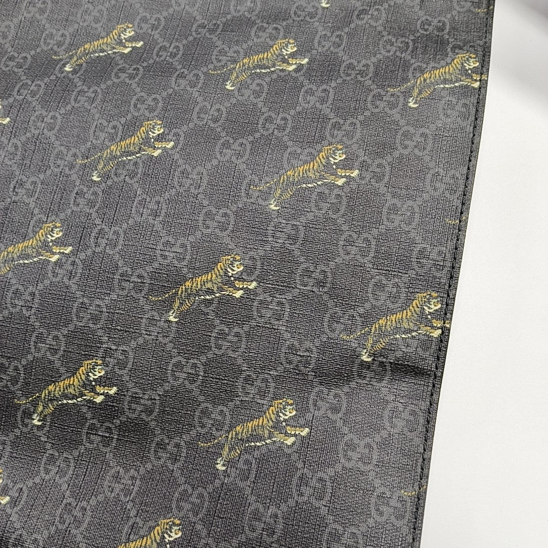 GG Supreme Monogram Coated Canvas Black