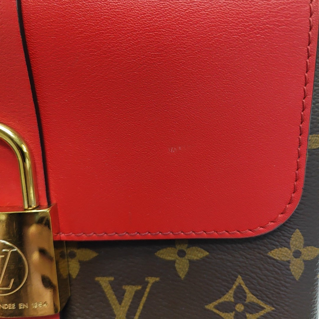 LOCKY BB Monogram Coated Canvas Red