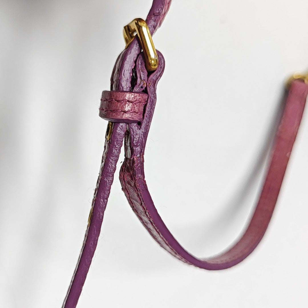 Calfskin Shoulder Bag Purple