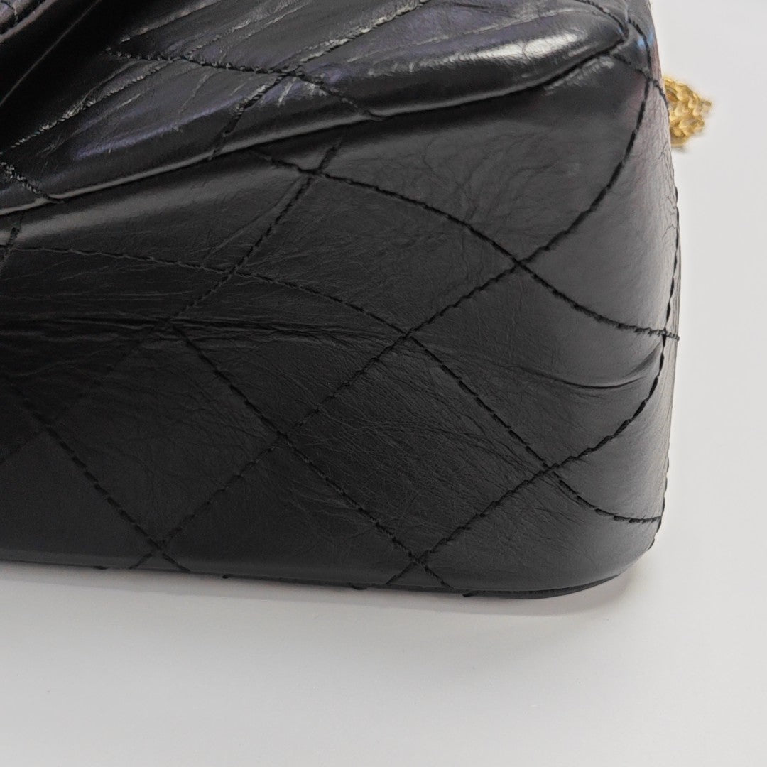 2.55 Maxi Quilted Calfskin Black