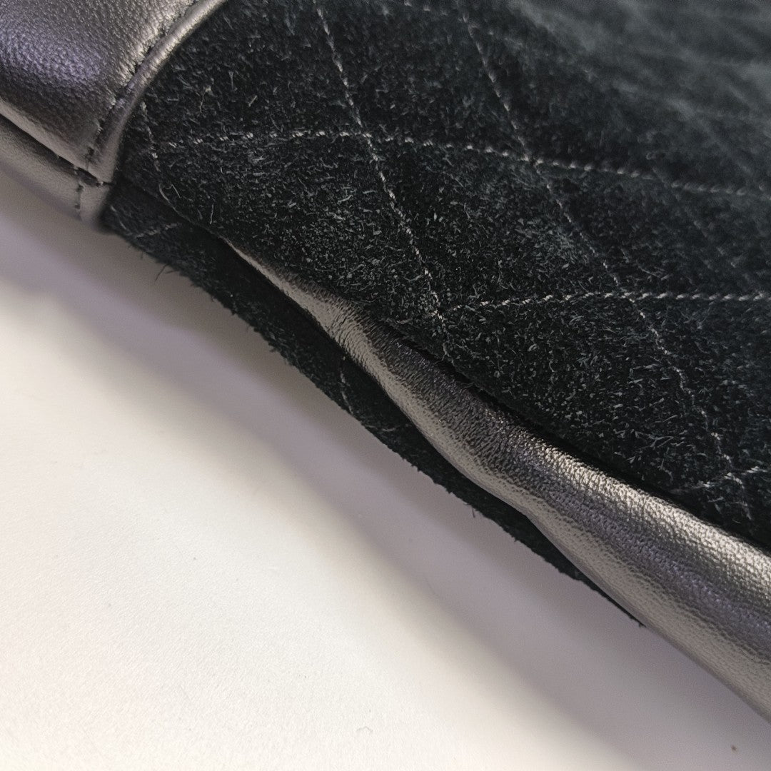 CHANEL 31 Mini Quilted Suede Black