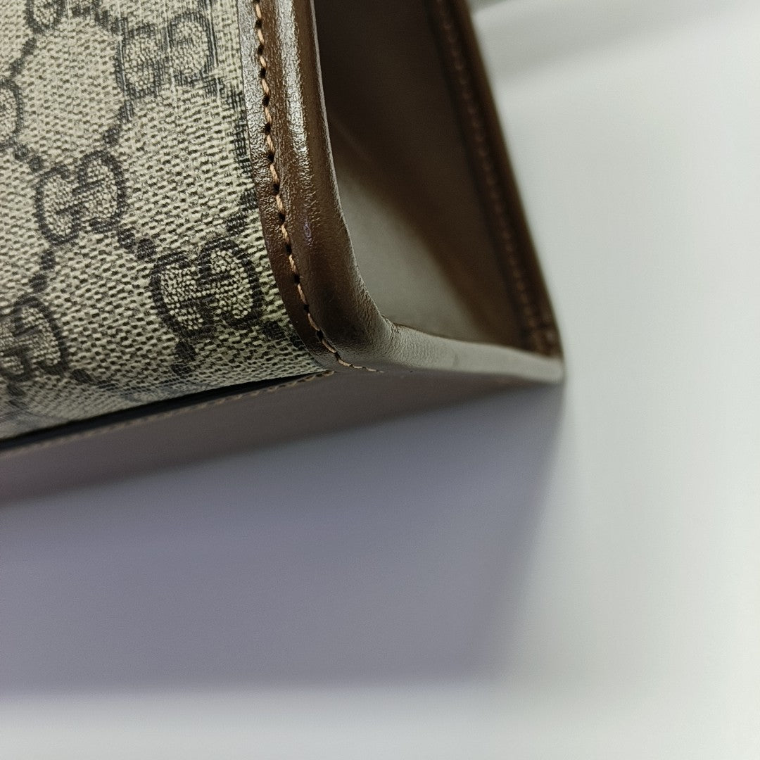 Retro Small Monogram Coated Canvas Brown