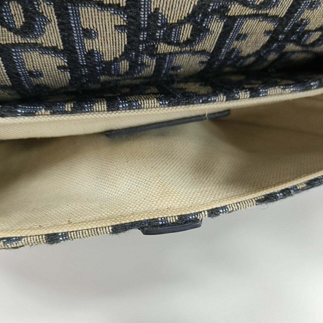 Saddle Mini Oblique Canvas Blue