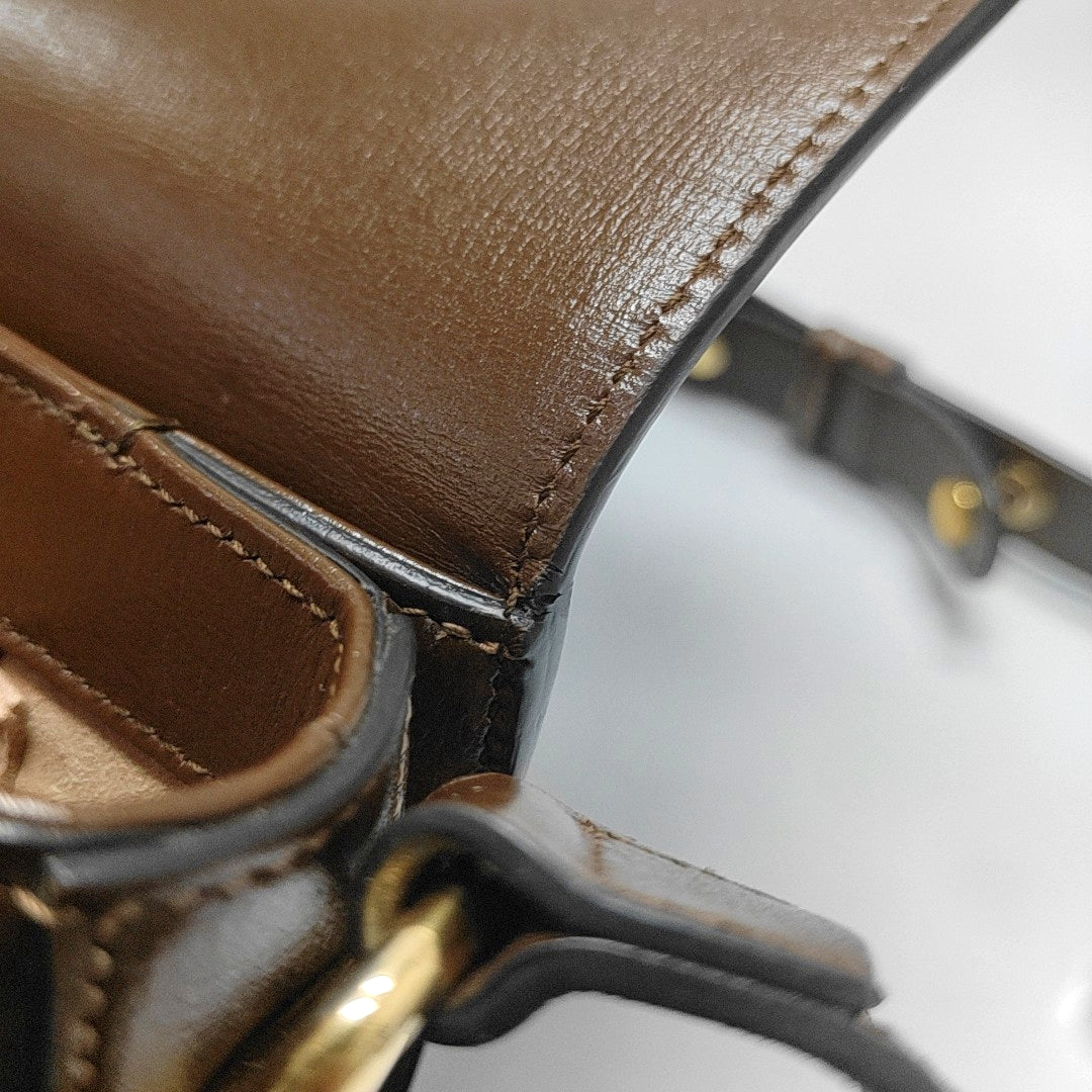 Horsebit 1955 Medium Monogram Coated Canvas Beige
