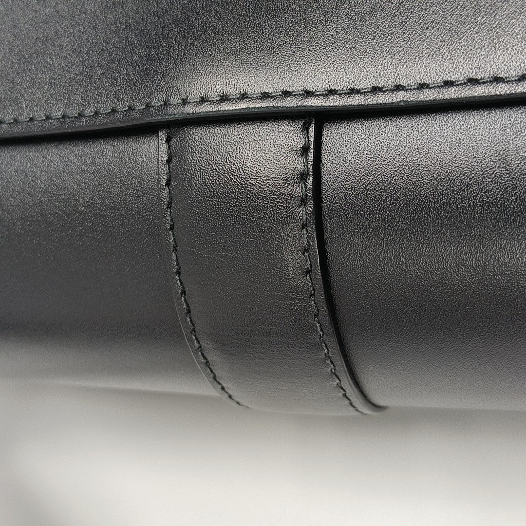 Leather Shoulder Bag Black