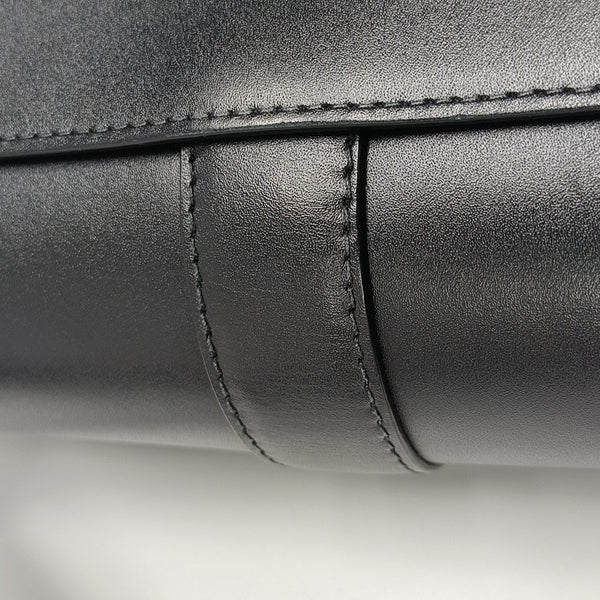 Leather Shoulder Bag Black