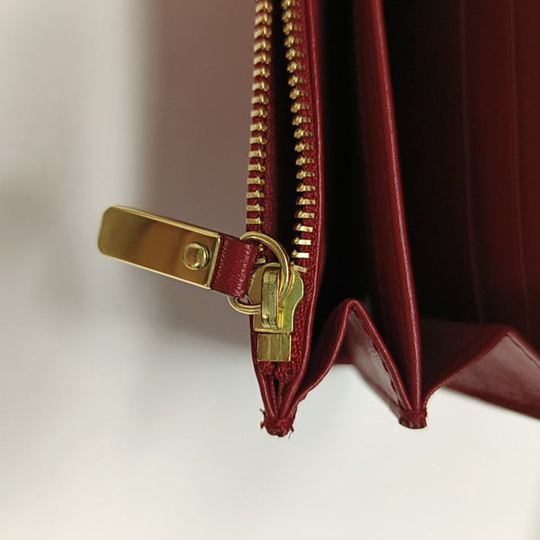 Patent Leather Wallet Red