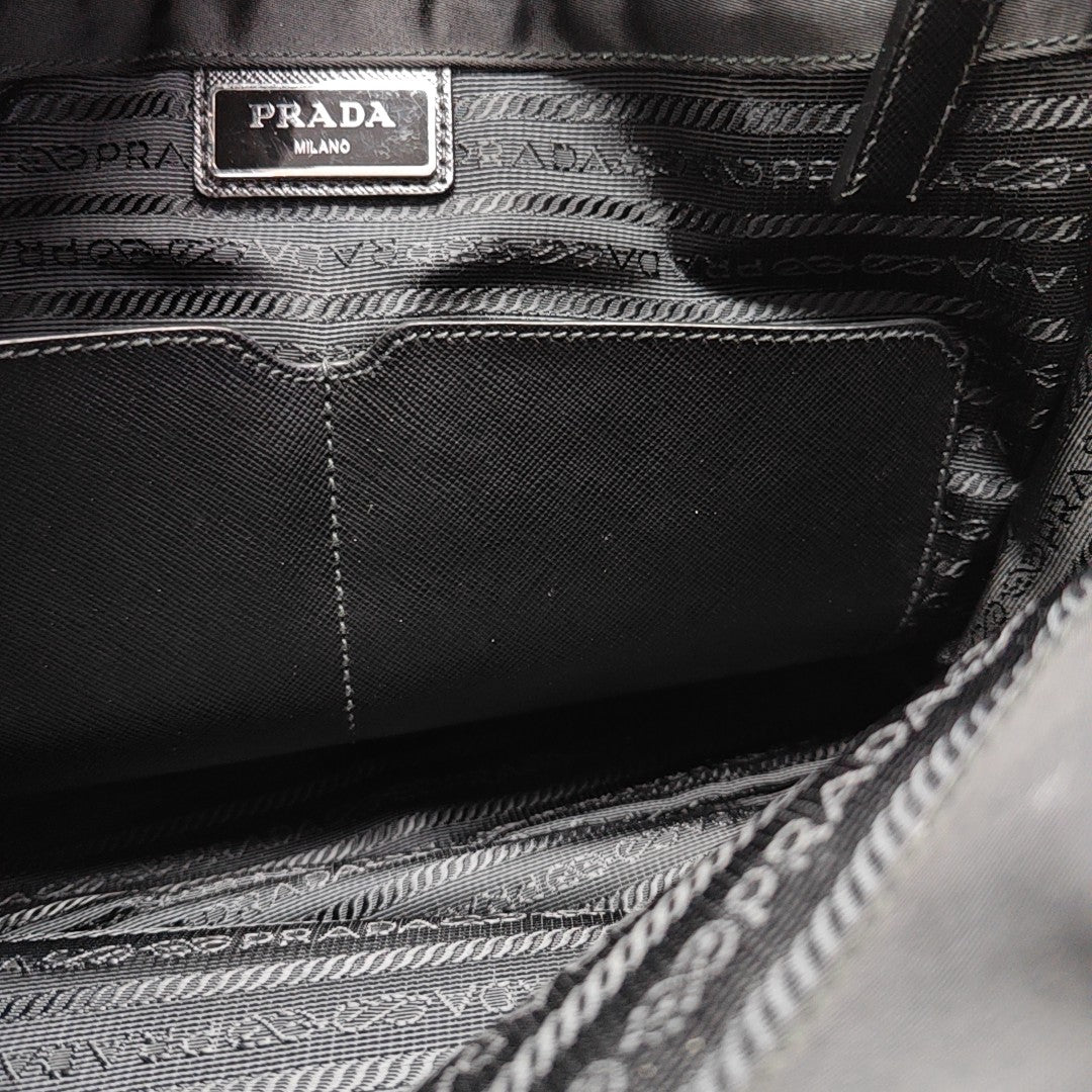 Nylon Shoulder Bag Black