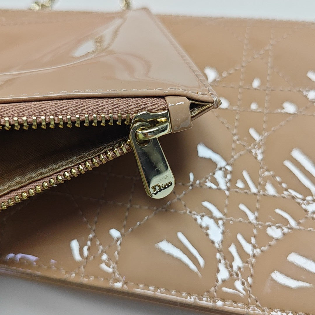 Lady Dior Small Cannage Patent Leather Pink