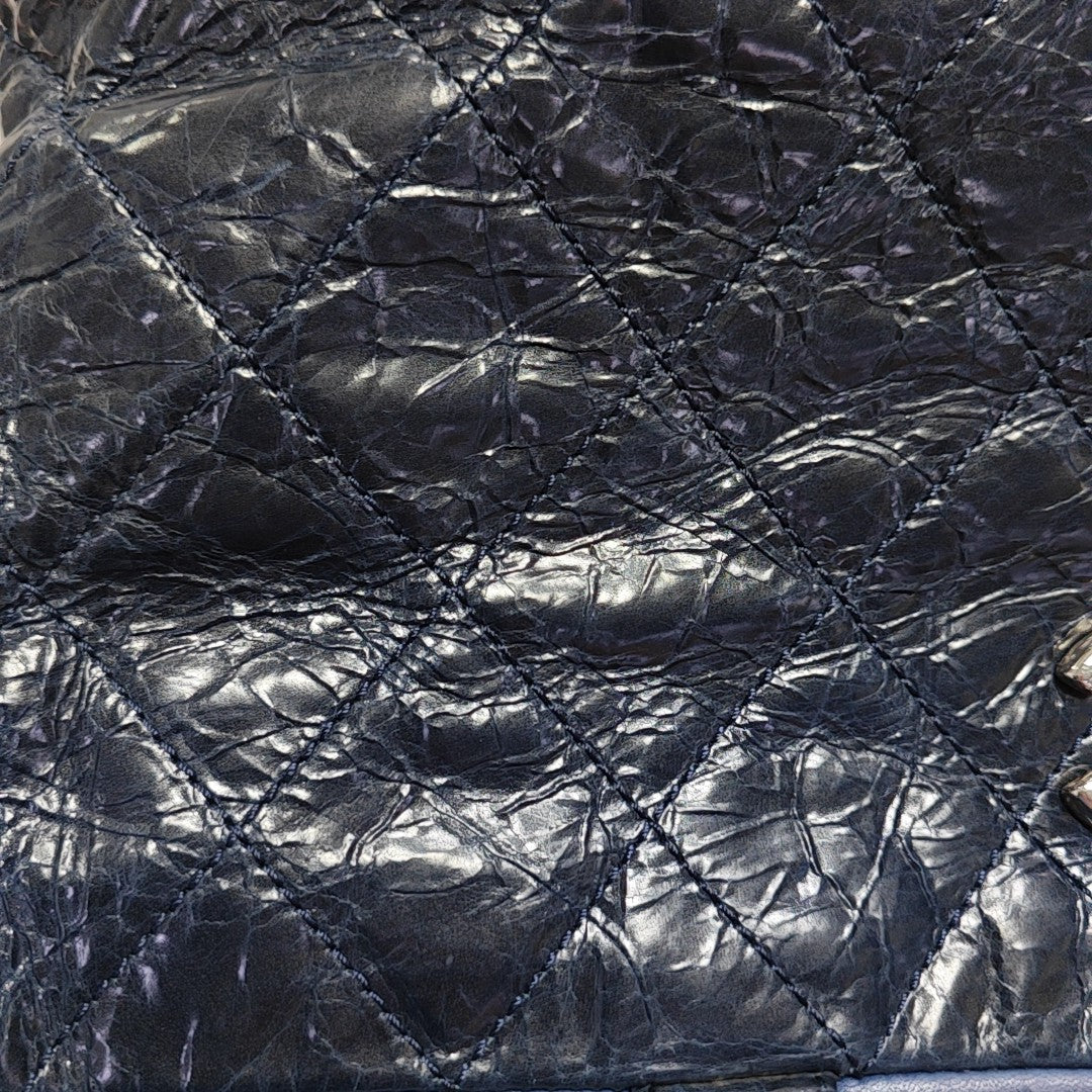 Quilted Calfskin Shoulder Bag Blue