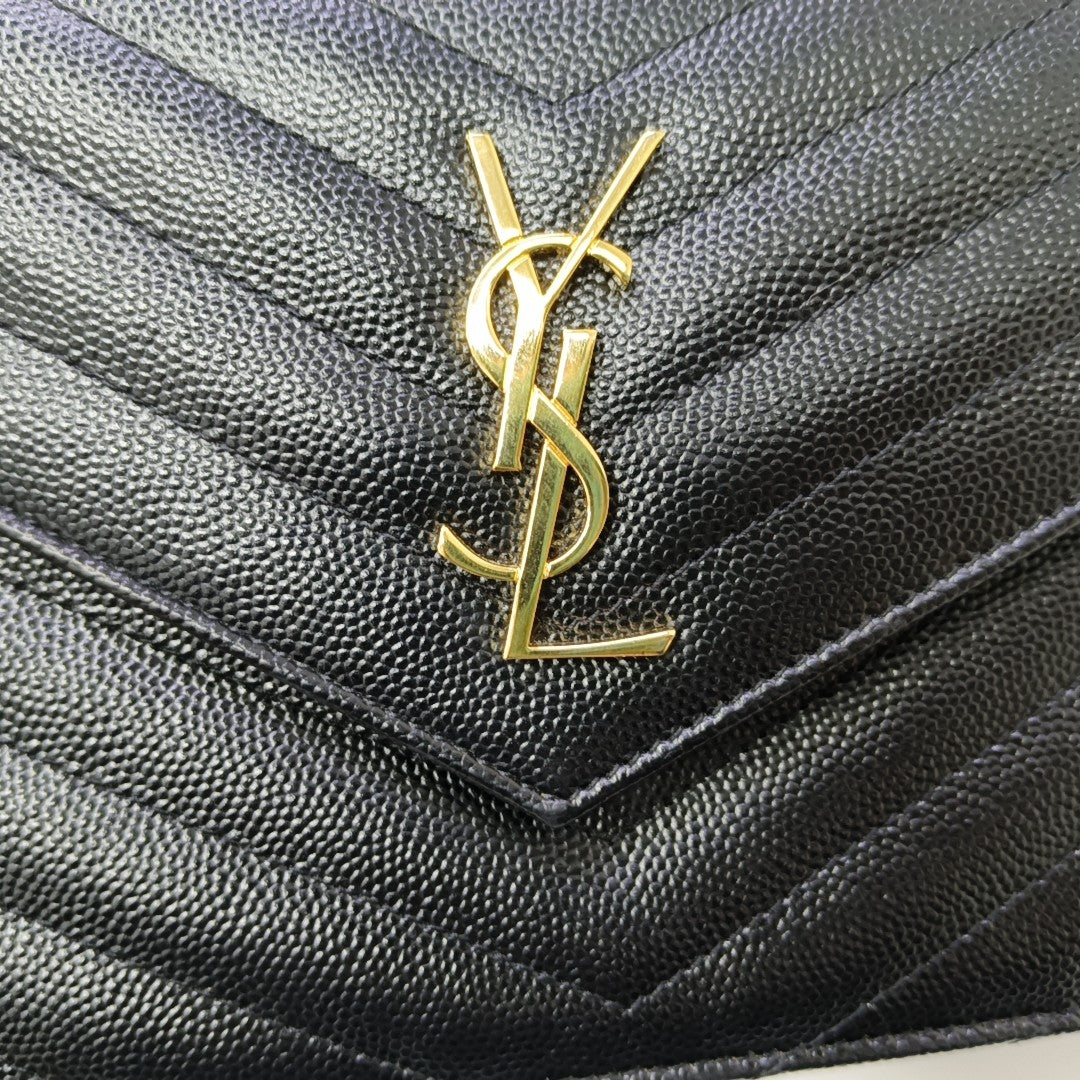 MONOGRAM WOC Chevron Calfskin Black