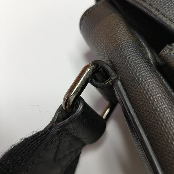 Coated Canvas Crossbody Bag Brown