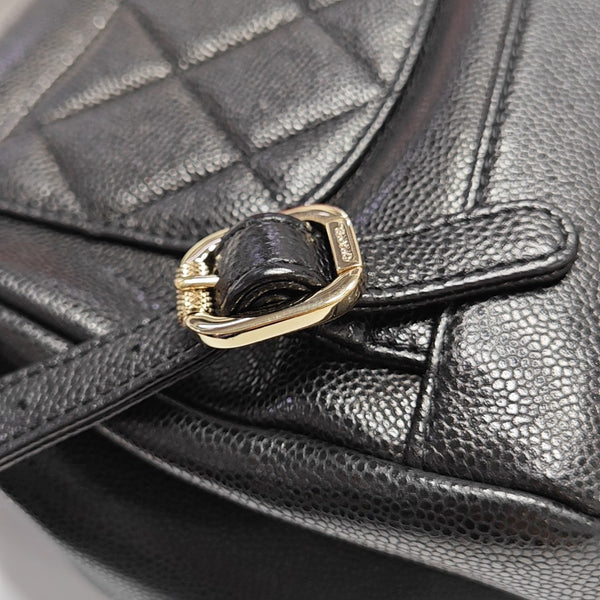 BUSINESS AFFINITY Quilted Grained Calfskin Black