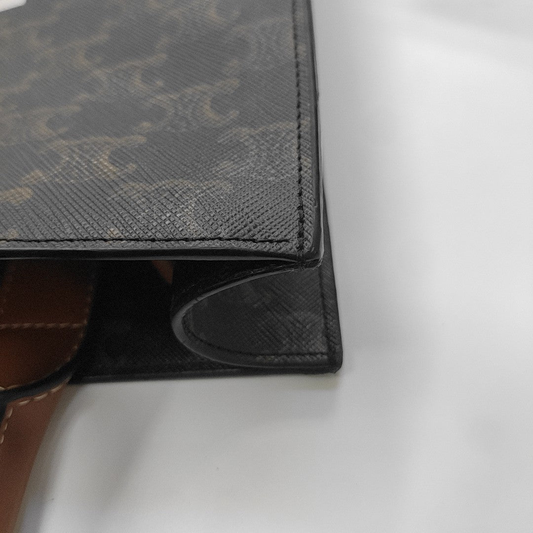 CABAS CELINE Small Coated Canvas Black
