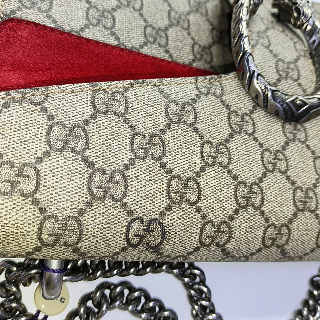 Authenticated pre-owned  Dionysus Small Monogram Coated Canvas Beige - Shoulder Bag at Looply