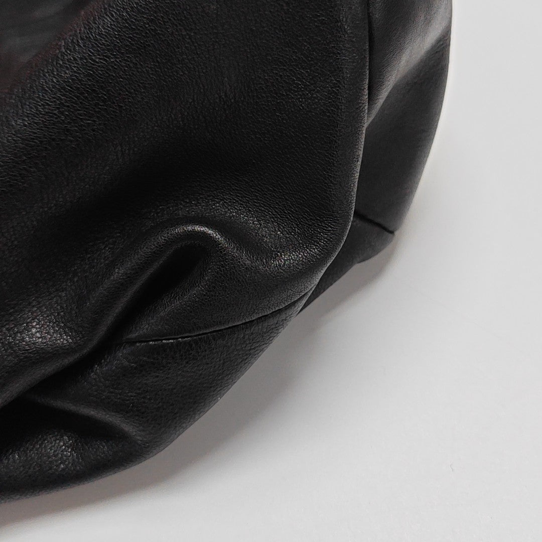 Calfskin Top Handle Bag Black