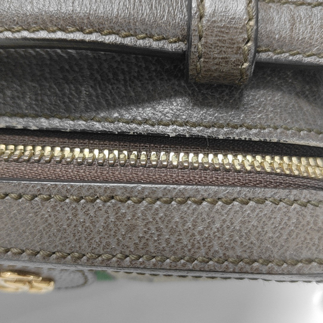 Ophidia Mini Monogram Coated Canvas Beige