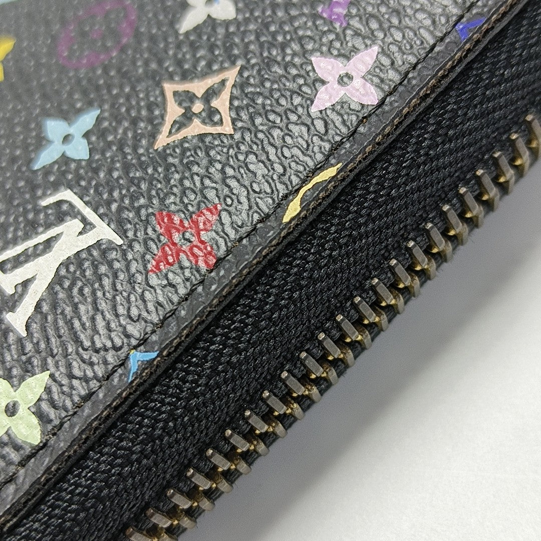 LV × TM ZIPPY Monogram Coated Canvas Black Wallet