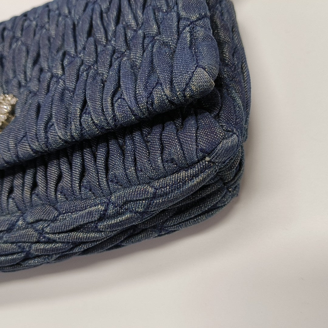 Crystal Quilted Denim Blue