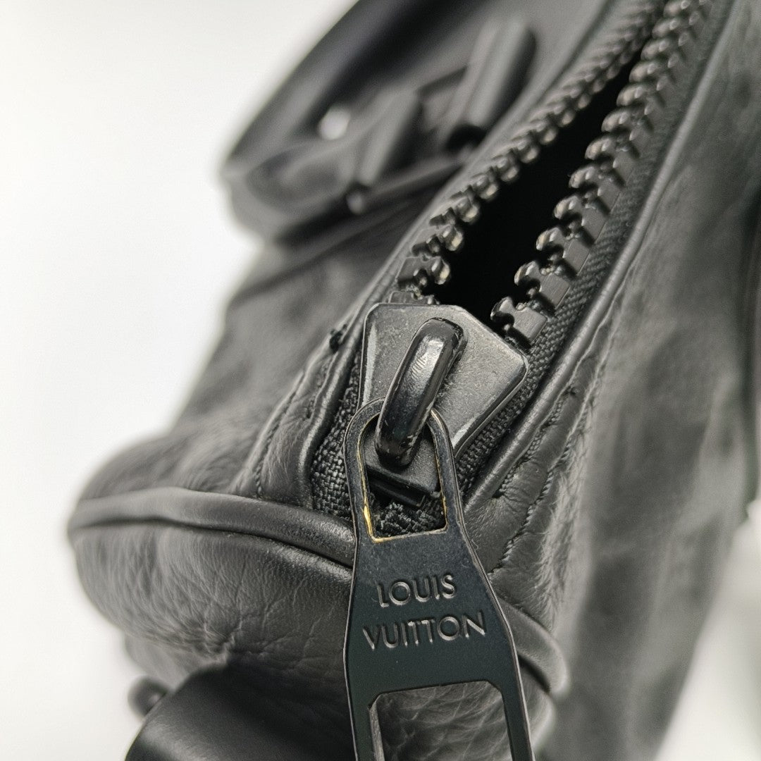 KEEPALL 25 Monogram Calfskin Black