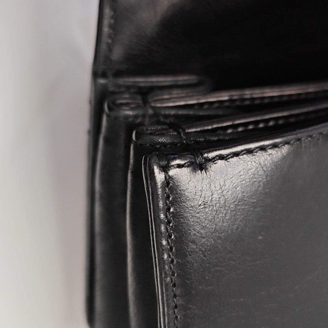 Quilted Calfskin Shoulder Bag Black