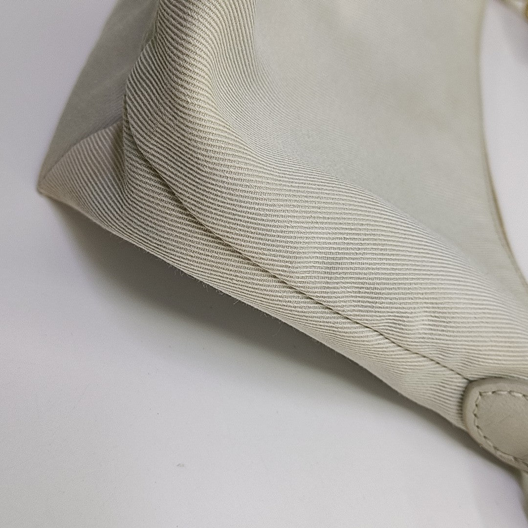 Canvas Top Handle Bag White