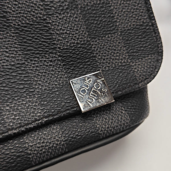 DISTRICT PM Damier Graphite Coated Canvas Gray