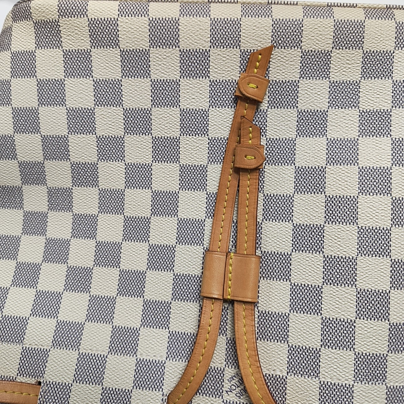 GIROLATA GM Damier Azur Coated Canvas White