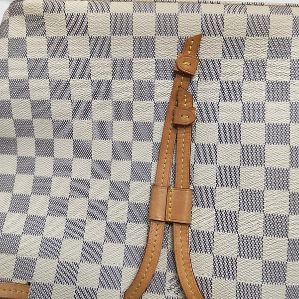 GIROLATA GM Damier Azur Coated Canvas White
