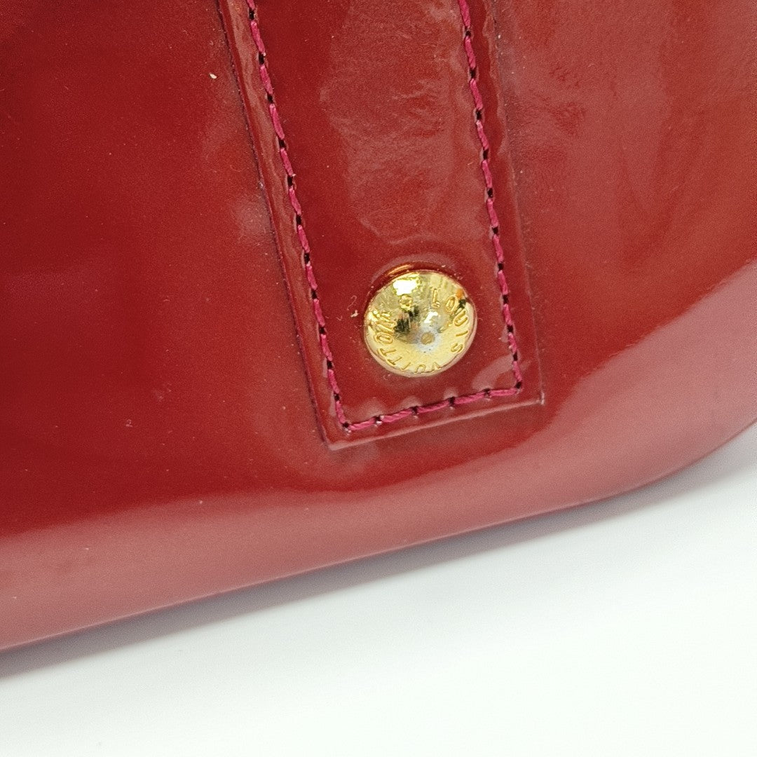 ALMA BB Monogram Patent Leather Red