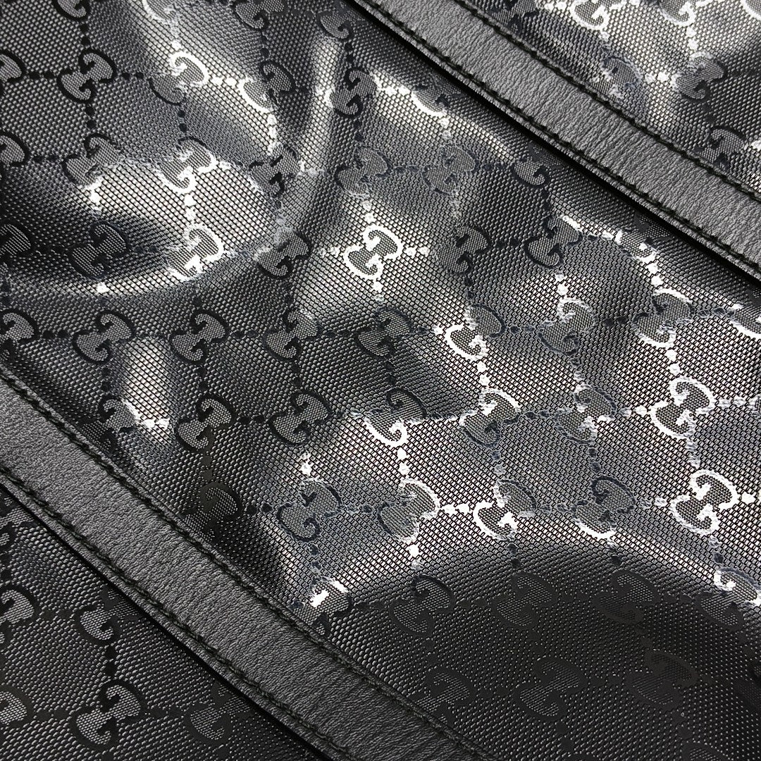 Monogram Coated Canvas Tote Bag Black