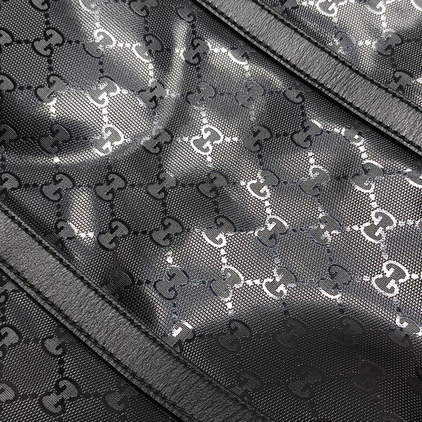 Monogram Coated Canvas Tote Bag Black