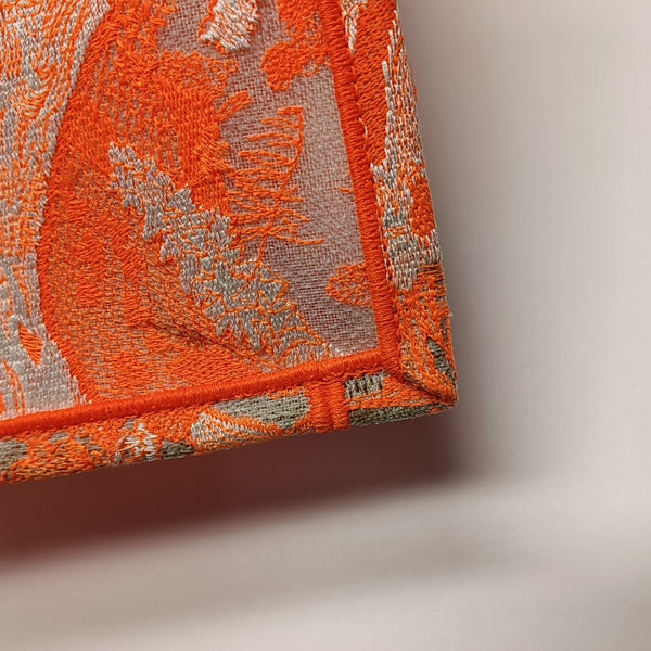 Authenticated pre-owned  Book Tote Medium Fabric Orange - Tote Bag at Looply
