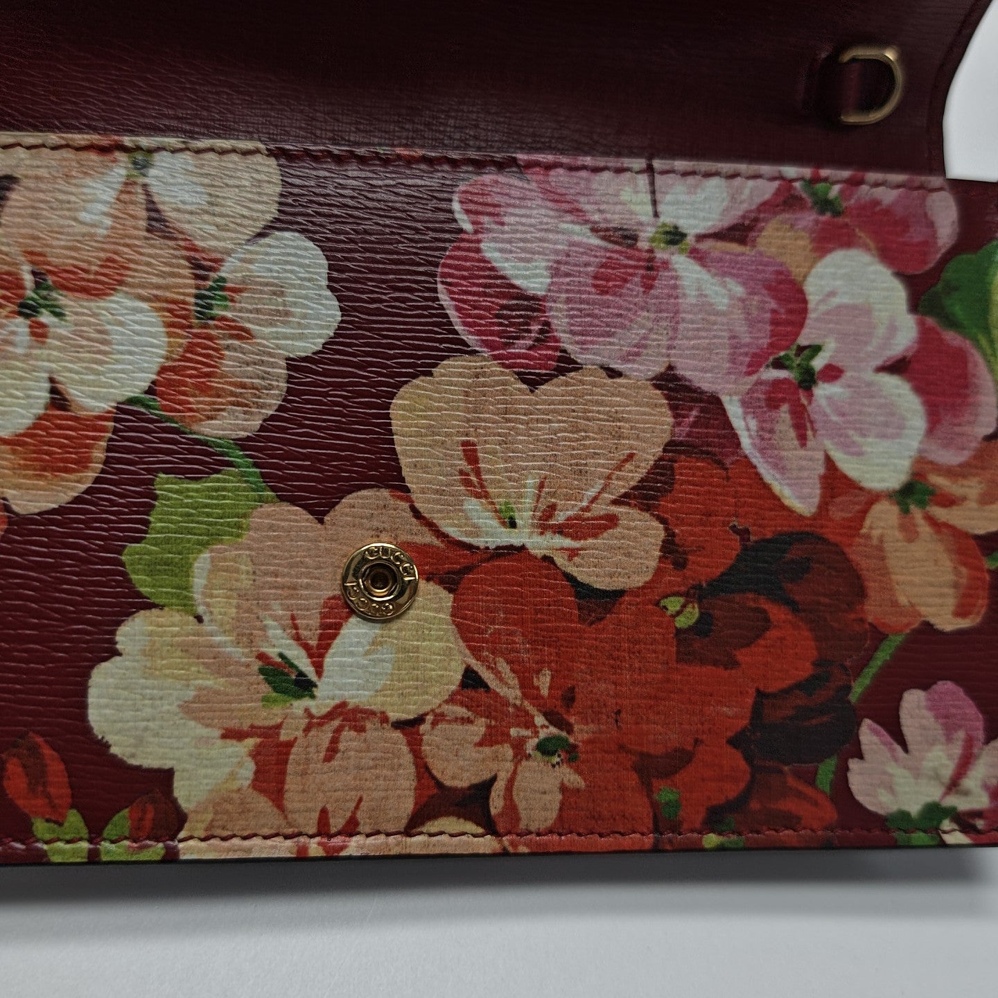 Interlocking G Small Calfskin Red