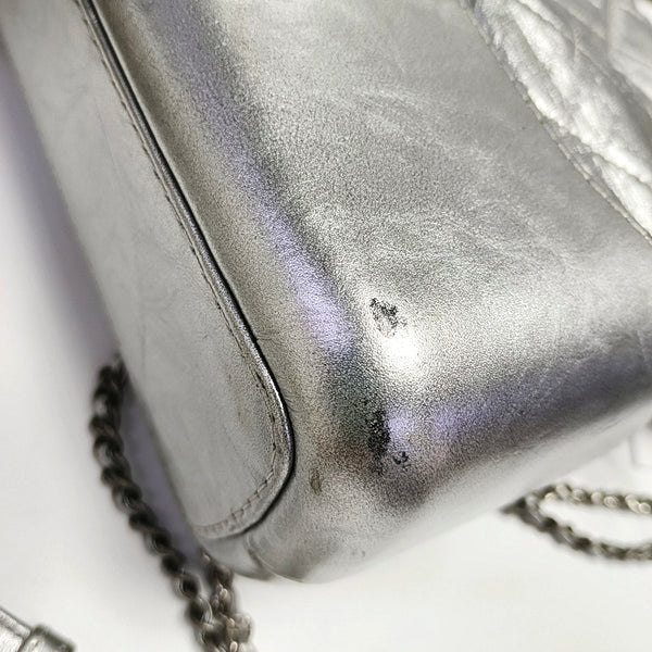 Authenticated pre-owned  GABRIELLE Medium Quilted Calfskin Silver - Shoulder Bag at Looply
