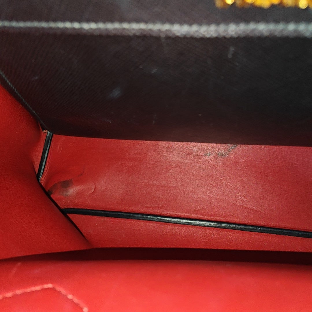 Double Saffiano Calfskin Black
